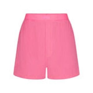 Skims Sugar Pink Cotton Ribbed Loose Boxer